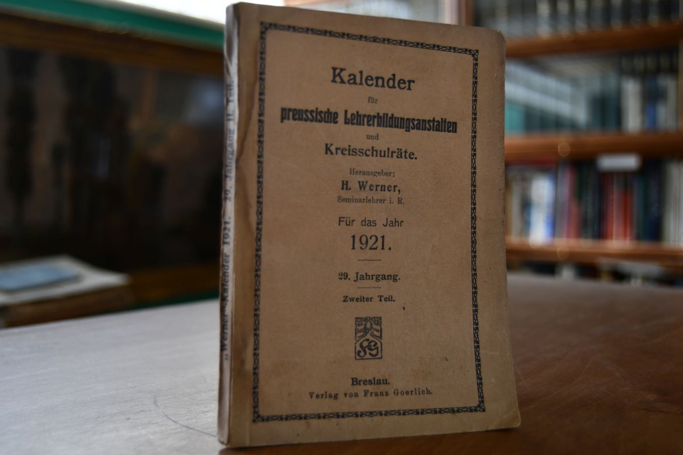 Kalender für preussische Lehrerbildungsanstalten und Kreisschulräte für das Jahr 1921. 29. Jahrgang. 2.Teil (apart).