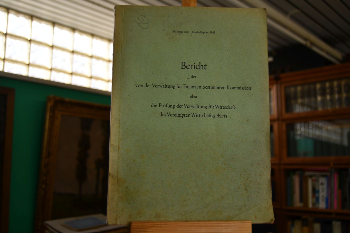 Bericht der von der Verwaltung für Finanzen bestimmten Kommission über die Prüfung der Verwaltung für Wirtschaft des Vereinigten Wirtschaftsgebiets. Material zum Haushaltsplan 1948.