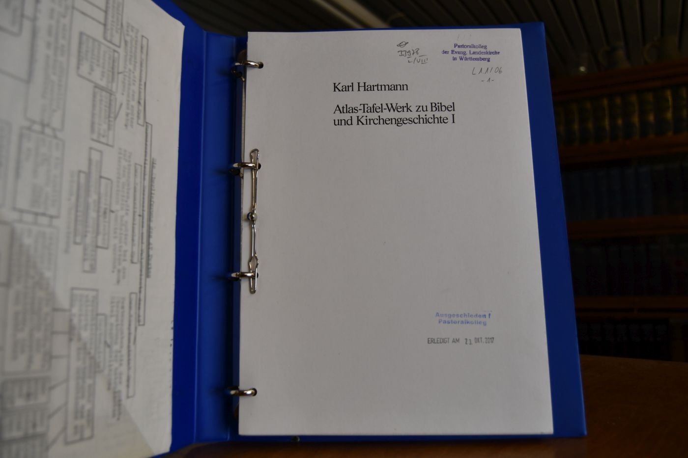 Atlas-Tafel-Werk zu Bibel und Kirchengeschichte. Karten, Tabellen, Erläuterungen. Band 1-5 in 8 Bänden (komplett).