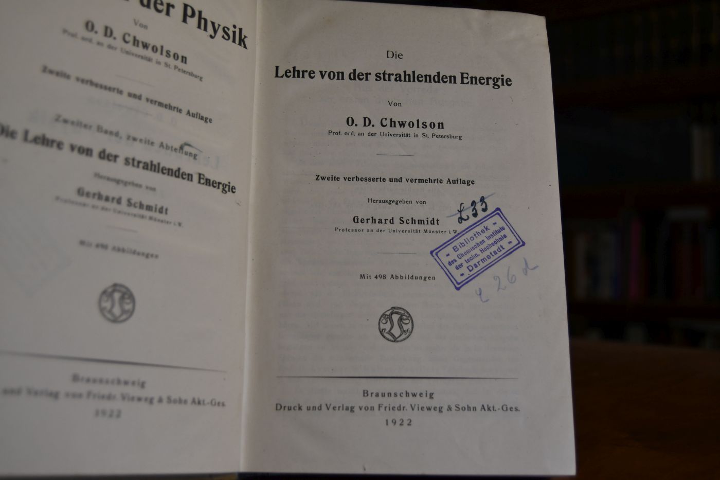 Die Lehre von der strahlenden Energie.