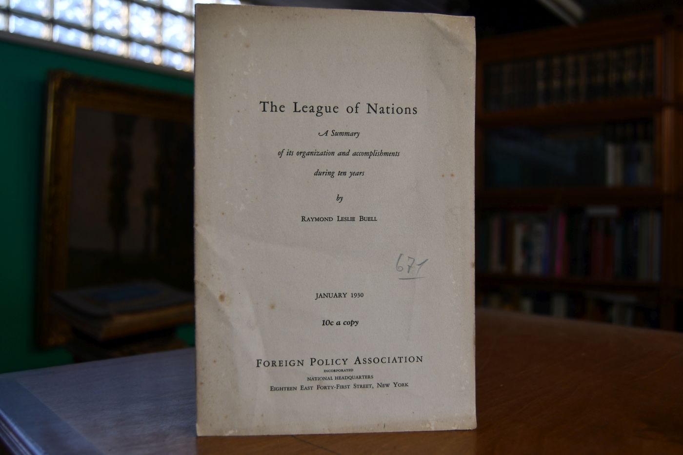 The League of Nations. A Summary of its organization and accomplishments during ten years.