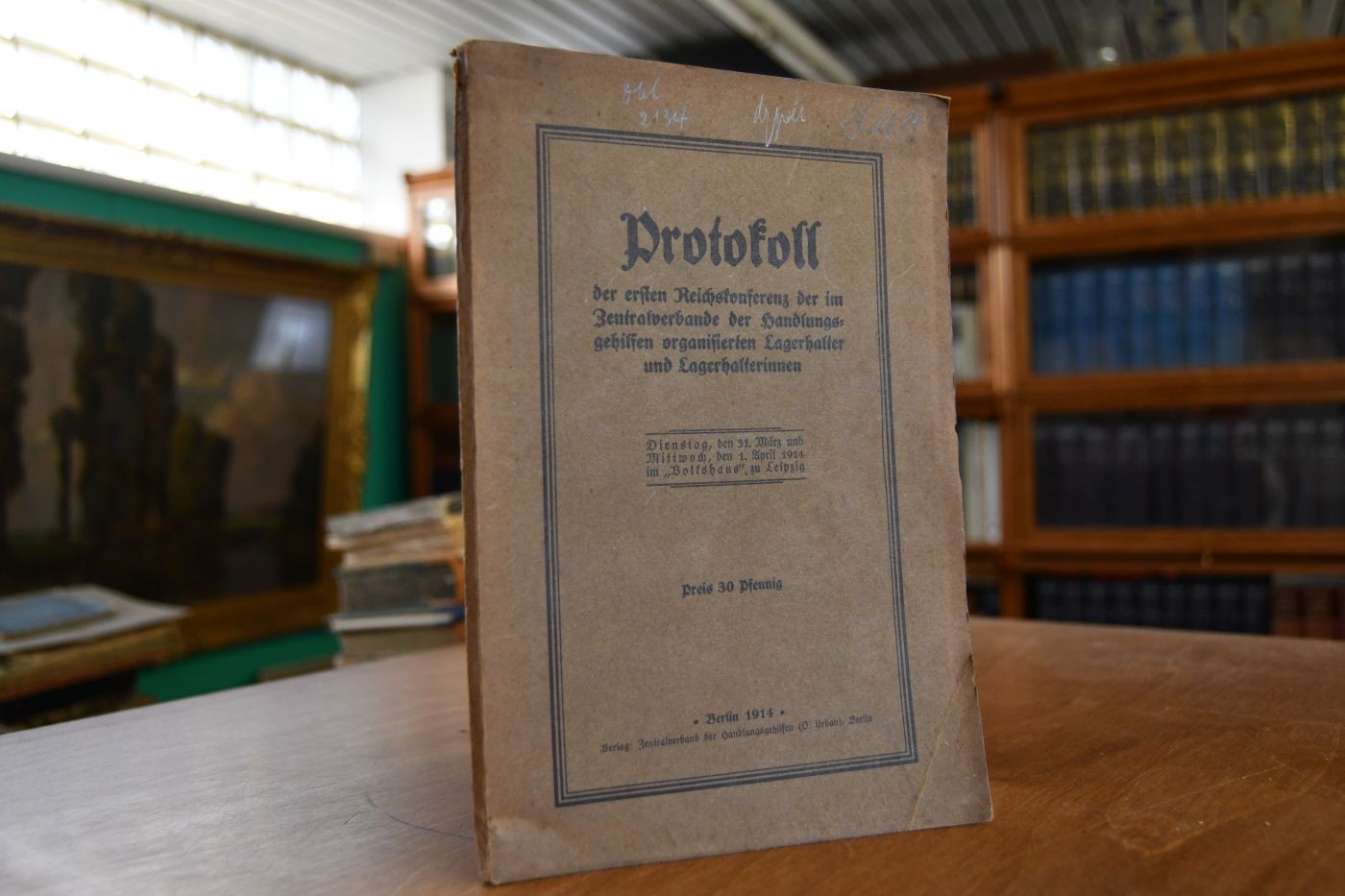 Protokoll der Ersten Reichskonferenz der im Zentralverbande der Handlungsgehilfen organisierten Lagerhalter und Lagerhalterinnen.