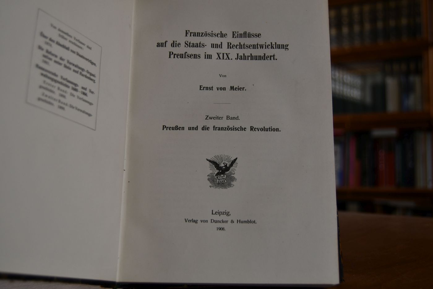 Französische Einflüsse auf die Staats- und Rechtsentwicklung Preussens im XIX. Jahrhundert. 2.Band Preußen und die französische Revolution (apart).