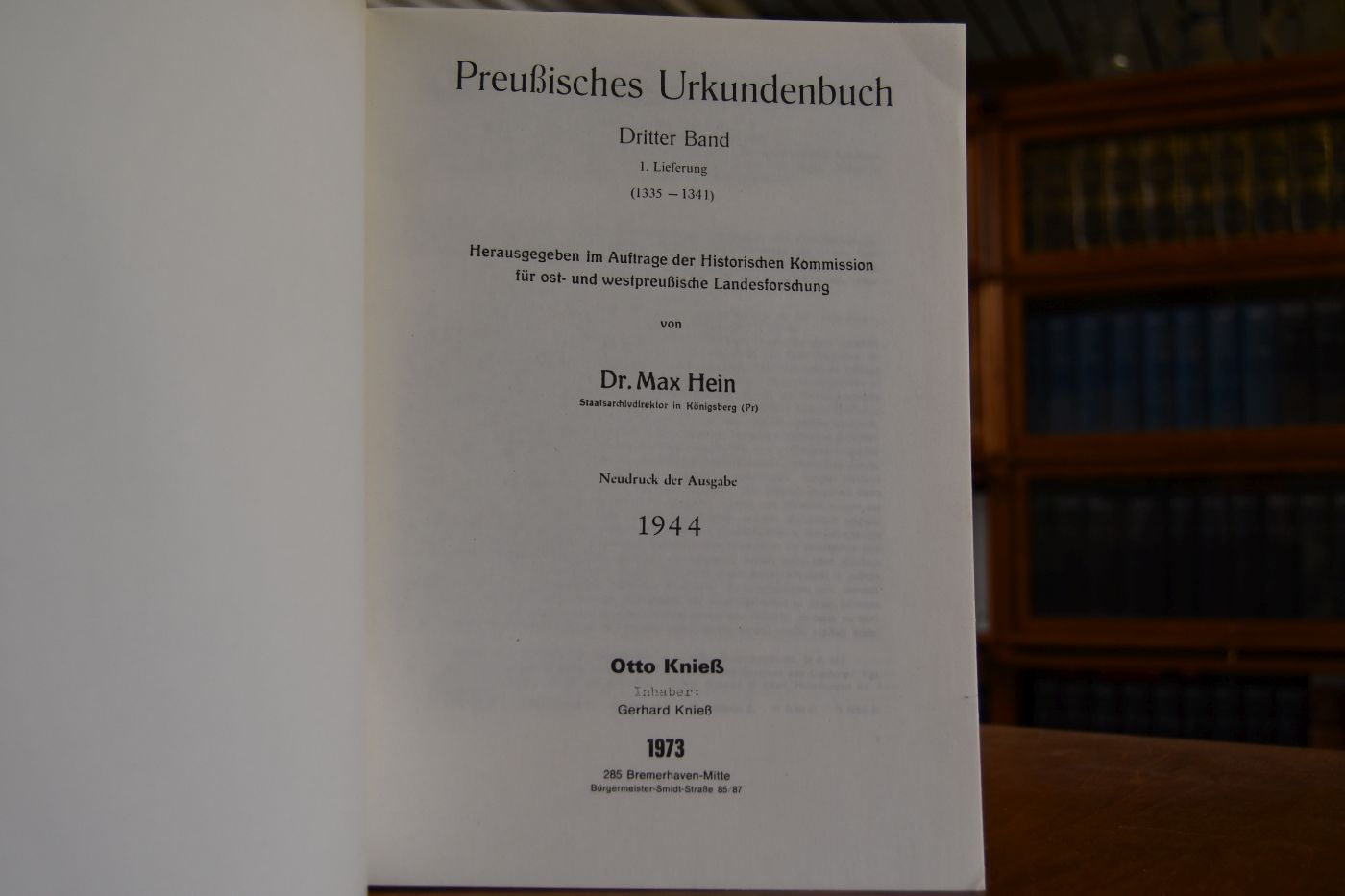 Preußisches Urkundenbuch. 3. Band 1. Lieferung (1335 - 1341).
