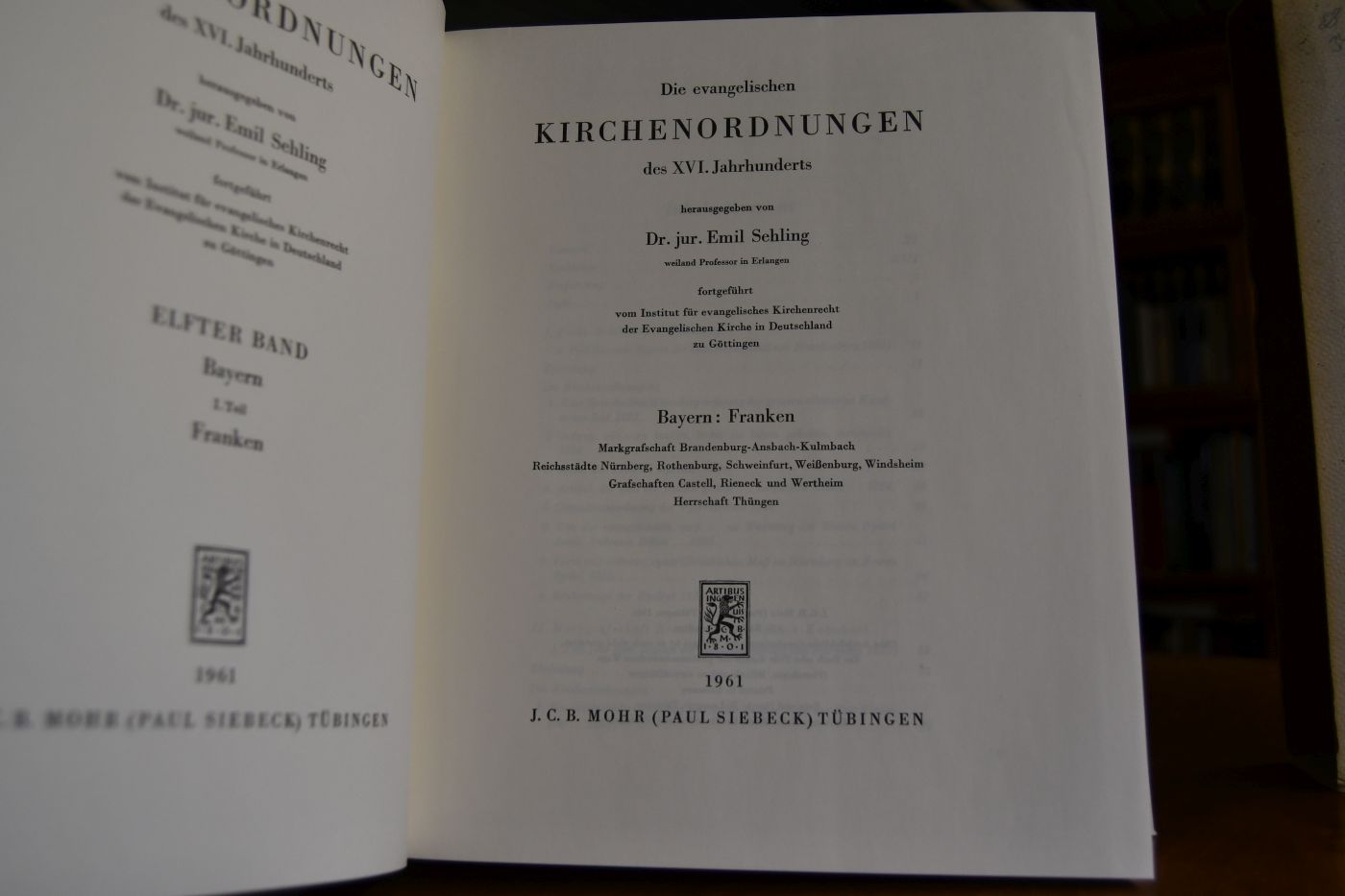 Die evangelischen Kirchenordnungen des XVI. Jahrhunderts. 11. Band, Bayern I. Teil Franken.