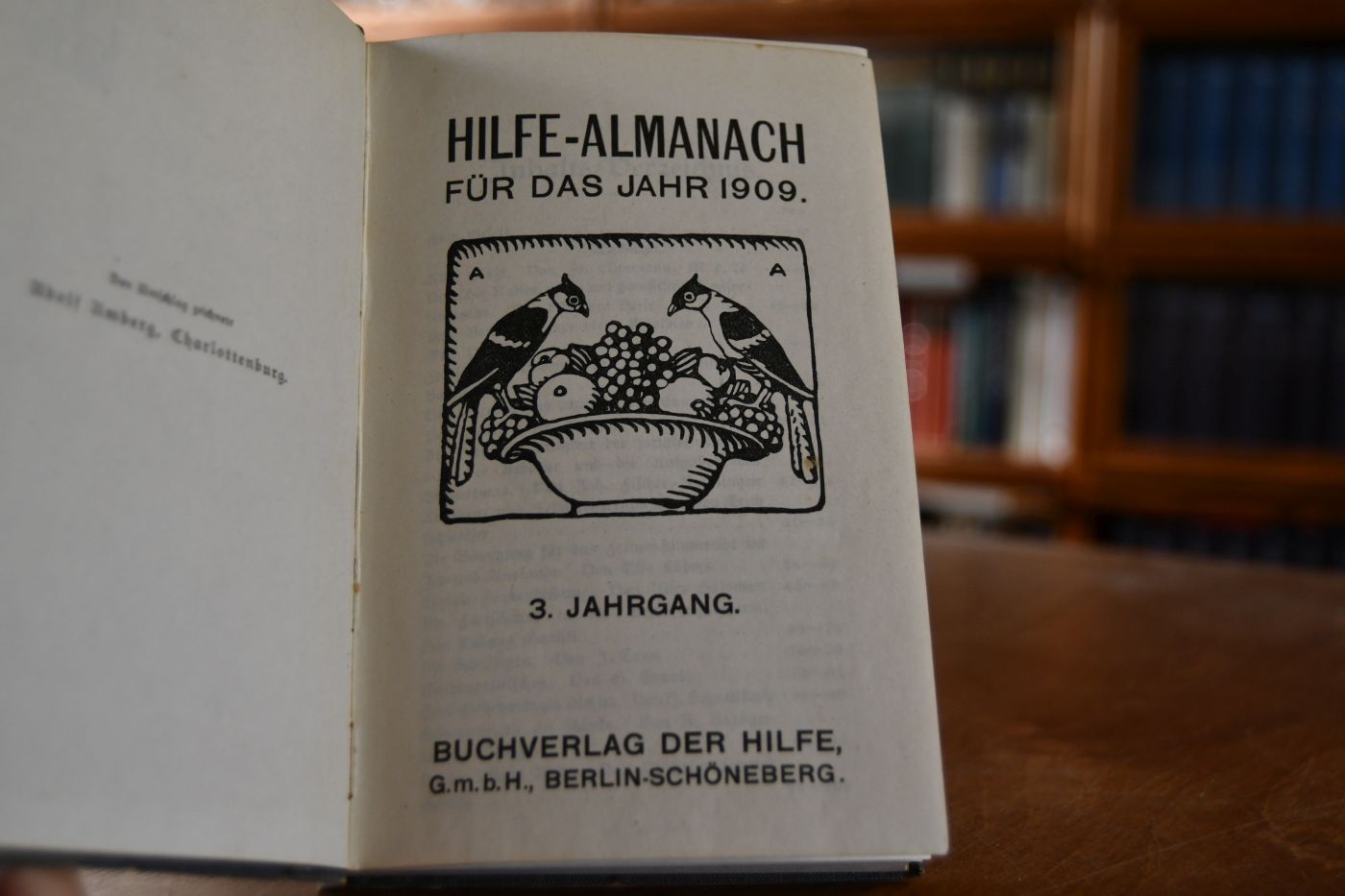 Hilfe-Almanach für das Jahr 1909. 3. Jahrgang.
