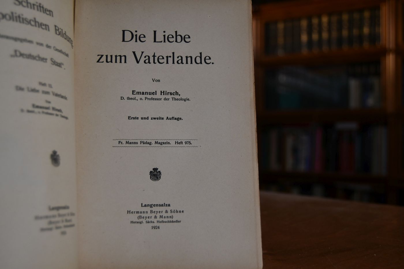 Die Liebe zum Vaterlande.