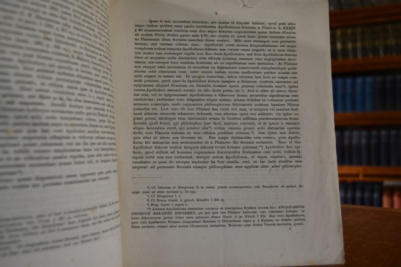 Praemissa est de Apollidoro statuario ac philosopho commentatio.