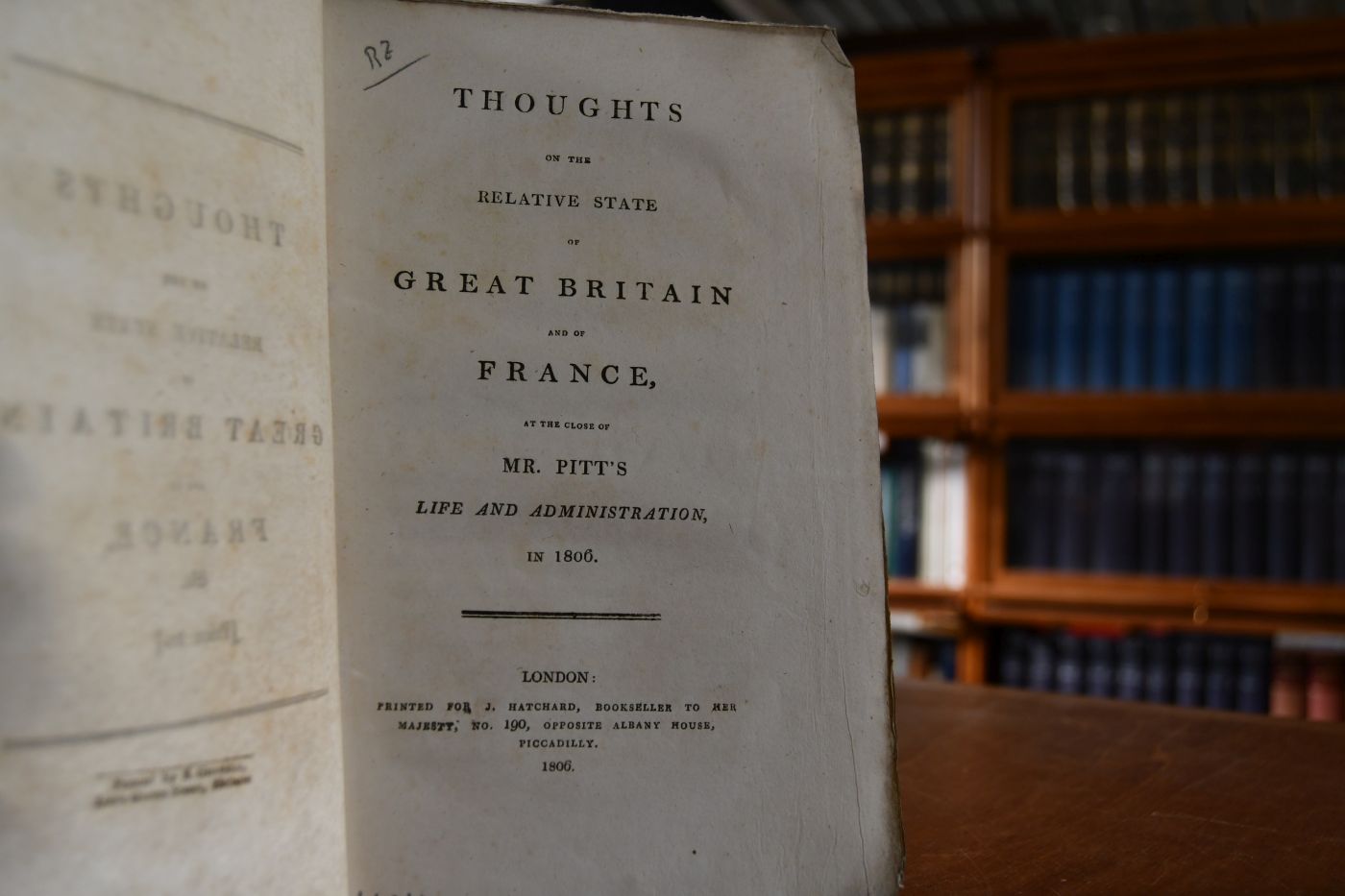 Thoughts on the relative state of Great Britain and of France, at the close of Mr. Pitt`s life and administrations, in 1806.