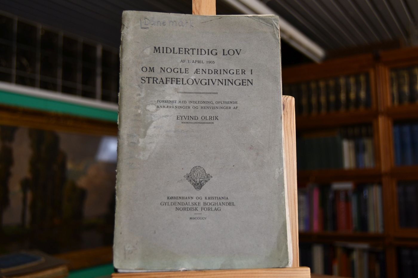Midlertidig Lov af 1. April 1905 om nogle aendringer i Straffelovgivningen.