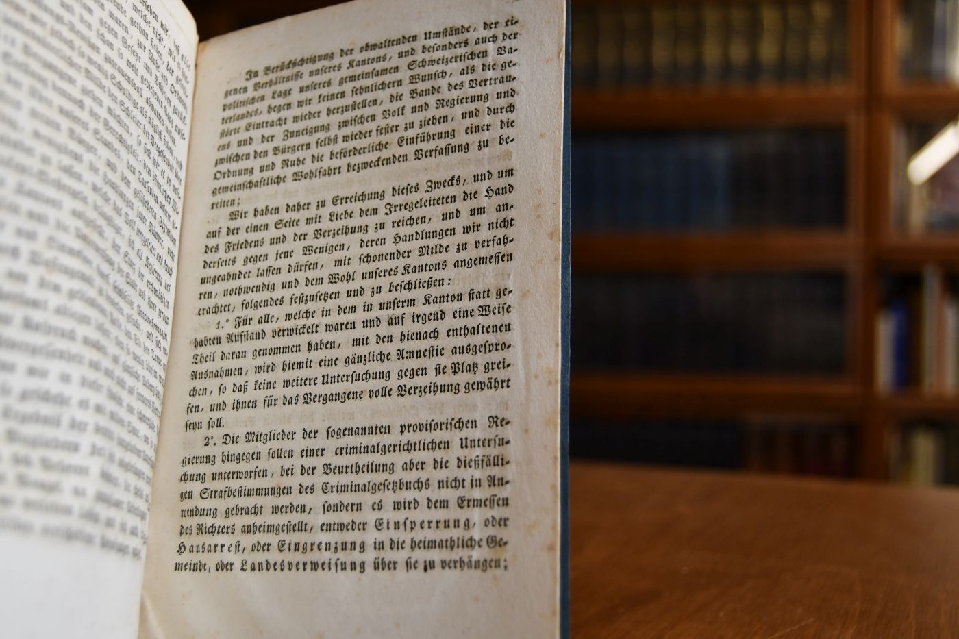 Vorschlag eines Amnestiegesetzes. E.E. und W.W. Großen Rath eingegeben den 7. Hornung 1831.