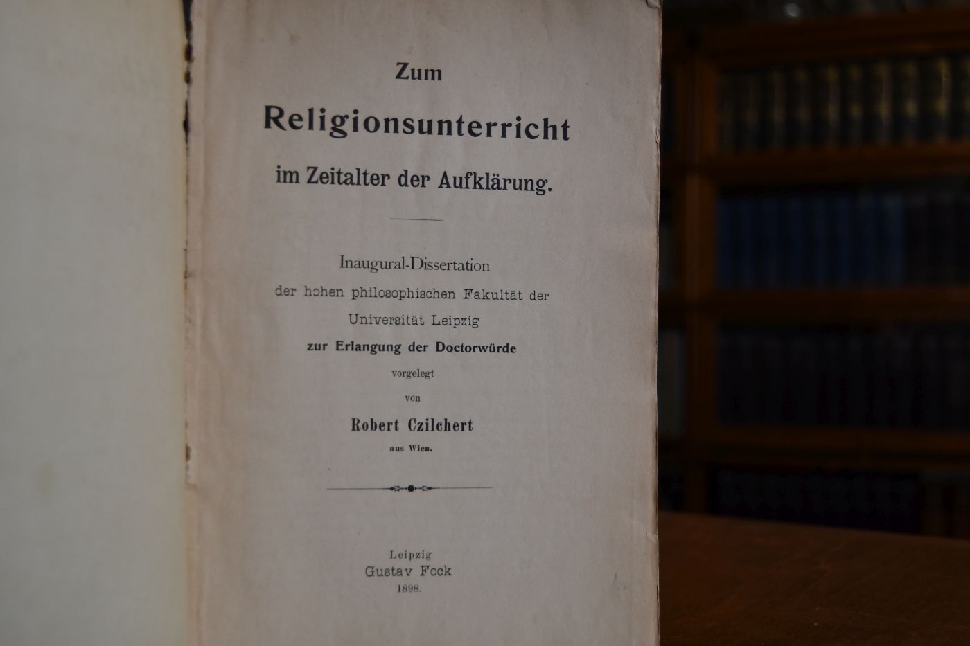 Zum Religionsunterricht im Zeitalter der Aufklärung (Inaugural-Dissertation).
