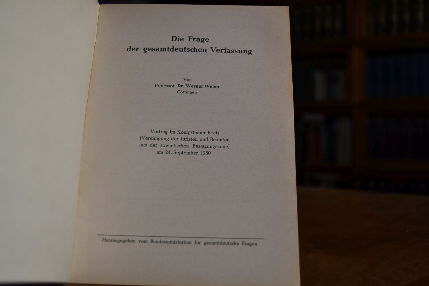 Die Frage der gesamtdeutschen Verfassung.