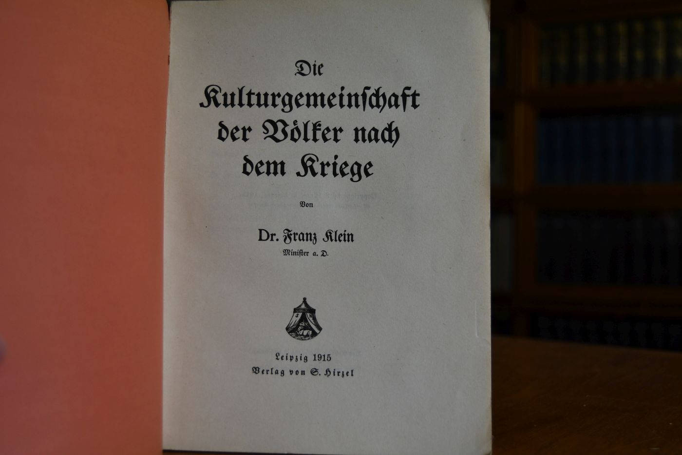 Die Kulturgemeinschaft der Völker nach dem Kriege.