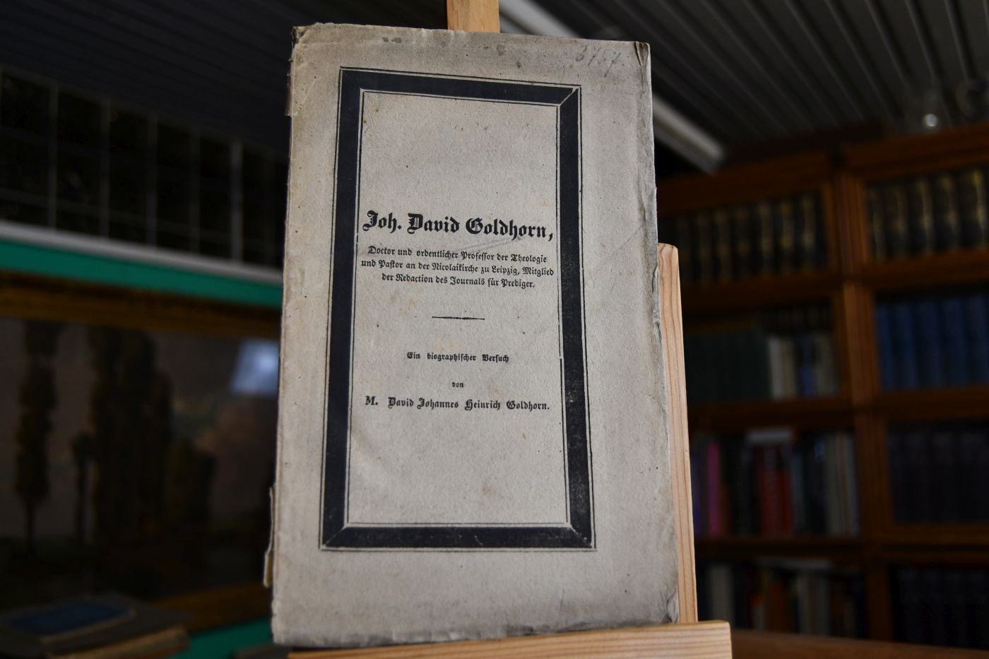Johannes David Goldhorn. Doctor und ordentlicher Professor der Theologie und Pastor an der Nicolaikirche zu Leipzig, Mitglied der Redaction des Journals für Prediger. Ein biographischer Versuch.