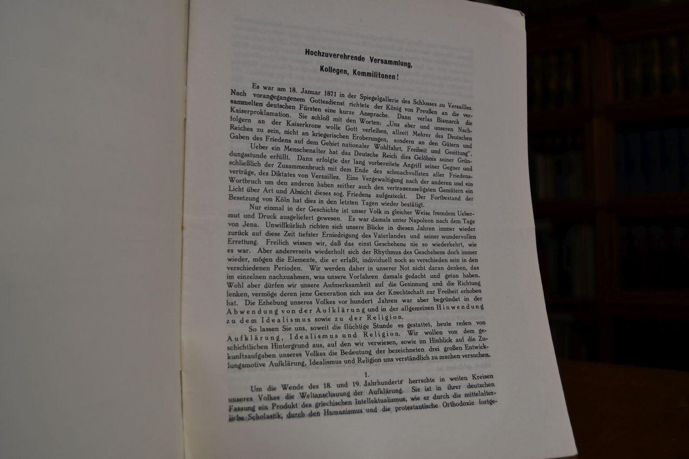 Reichsgründungsfeier der Friedrich-Wilhelms-Universität zu Berlin am 18. Januar 1925.