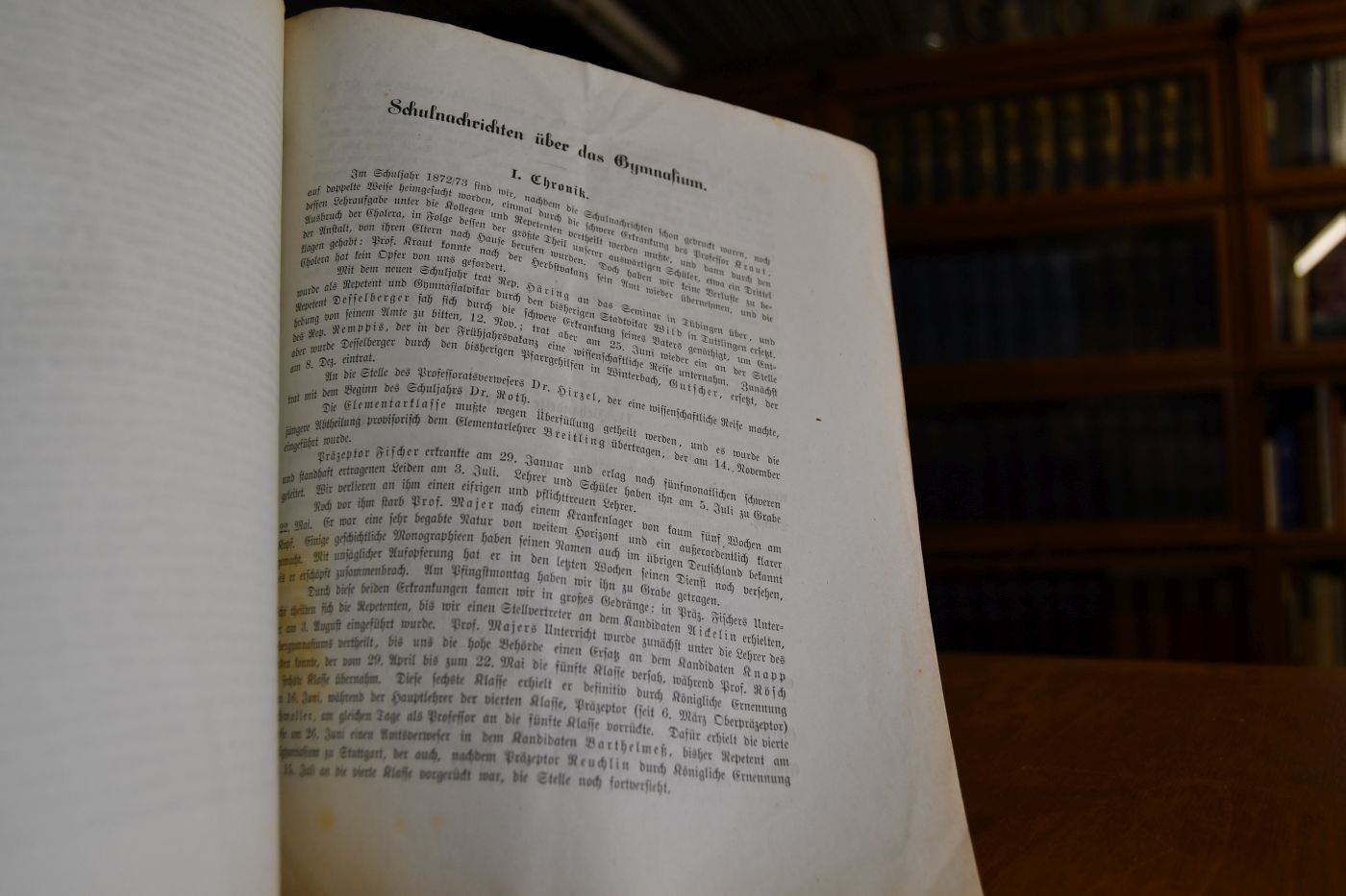 Einladungsschrift zu der den 18. September 1874 stattfindenden Schlußfeier des Schuljahres im Königl. Karlsgymnasium zu Heilbronn.
