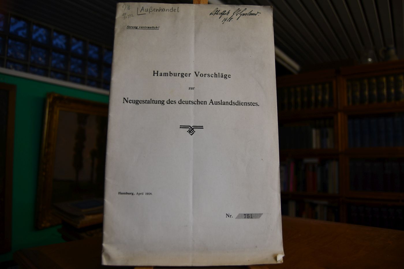 Hamburger Vorschläge zur Neugestaltung des deutschen Auslandsdienstes.