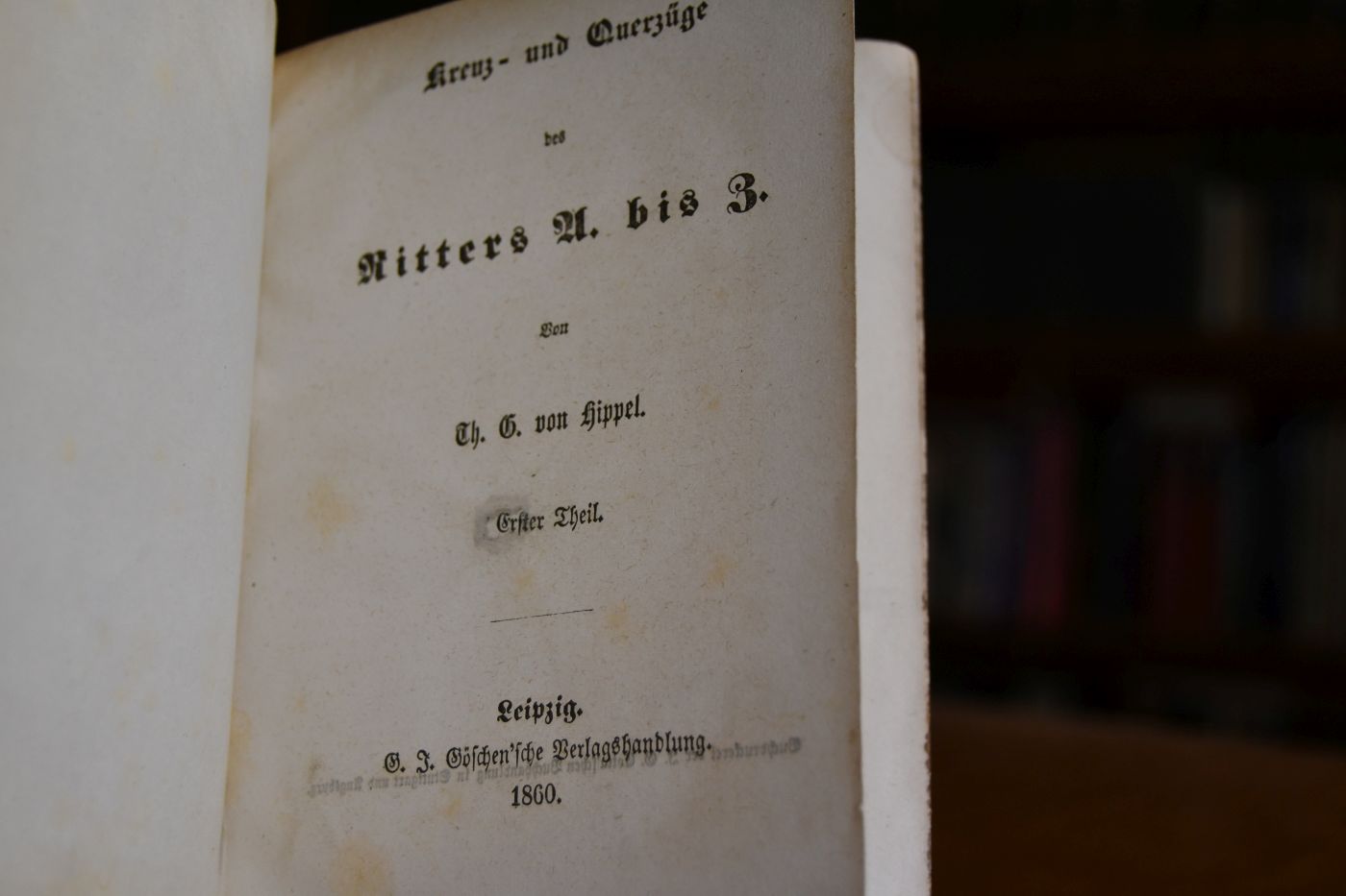Kreuz- und Querzüge des Ritters A. bis Z. 2 Teile in einem Band.
