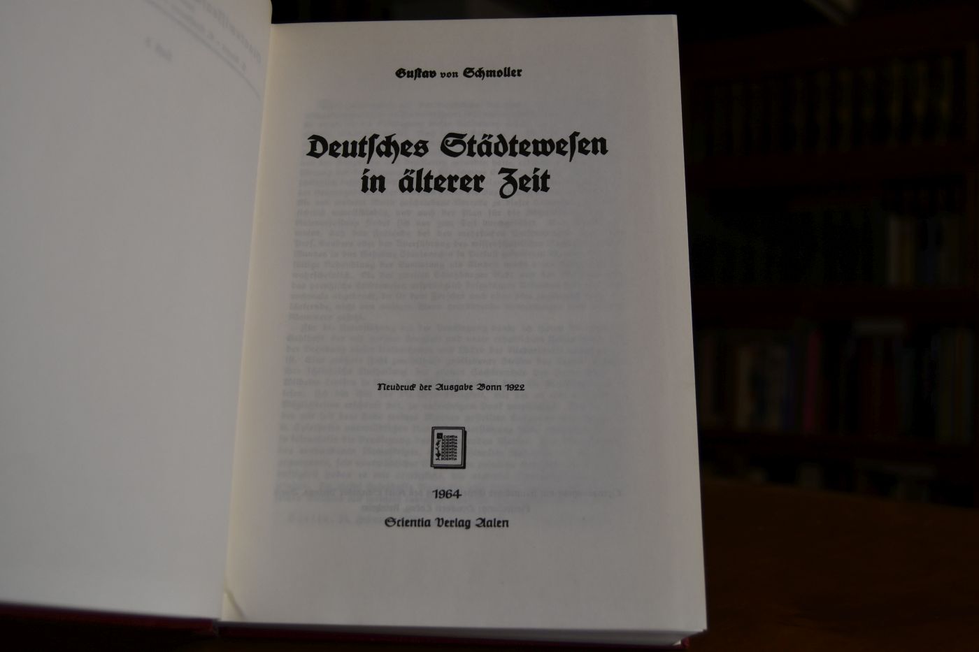 Deutsches Städtewesen in älterer Zeit.