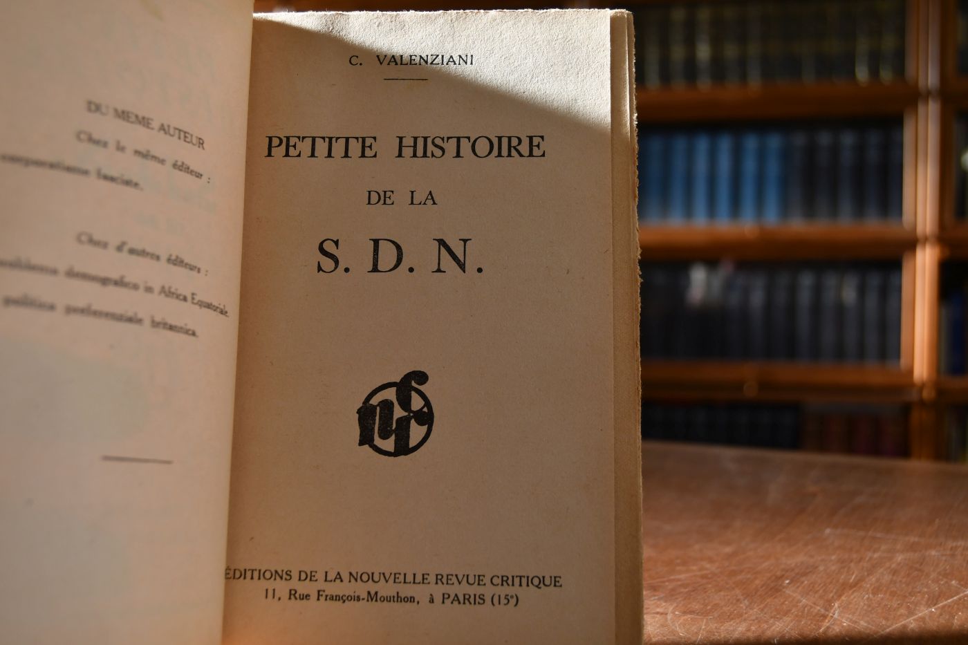 Petite histoire de la S.D.N. (Societe des Nations).