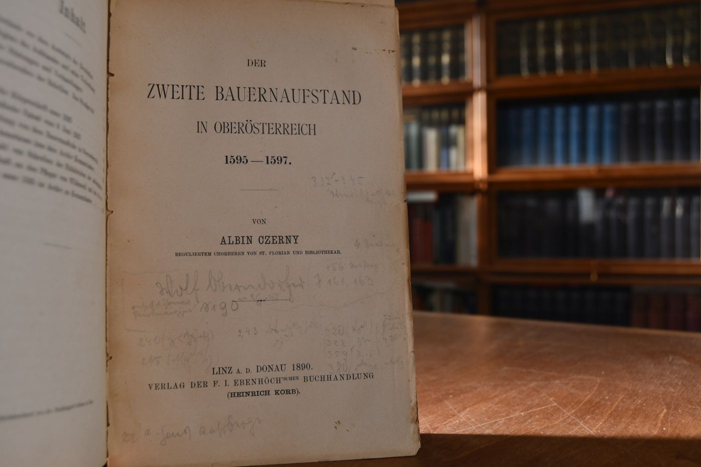 Der erste Bauernaufstand in Oberösterreich 1525. Beigebunden vom selben Verfasser Der zweite Bauernaufstand in Oberösterreich 1595-1597, Linz, Ebenhöch, 1890, 382 S.