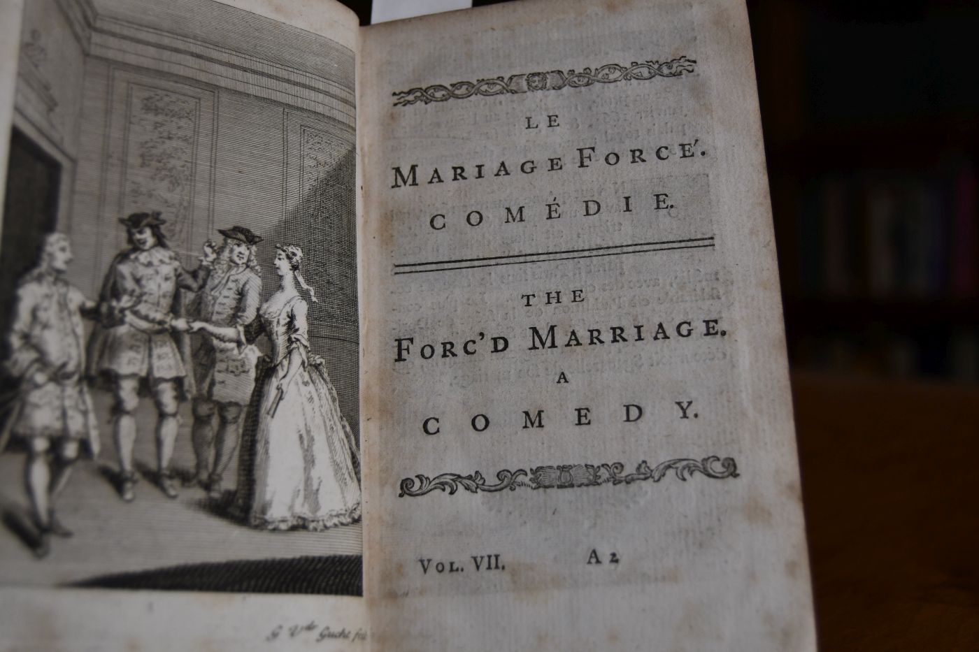 The works of Moliere, French and English. 7. Band (von 10) apart.