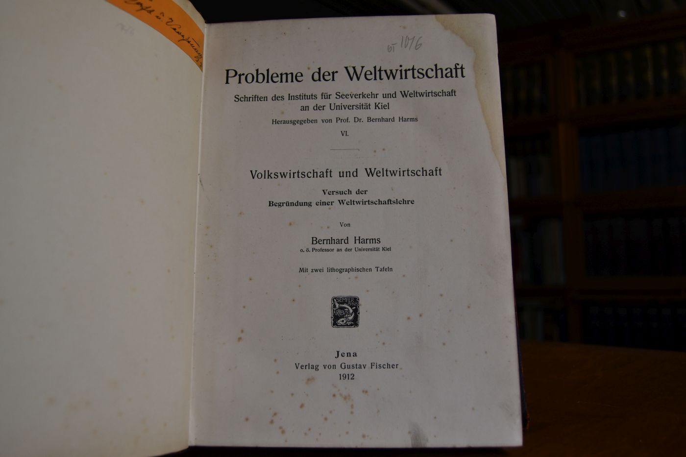 Volkswirtschaft und Weltwirtschaft. Versuch der Begründung einer Weltwirtschaftslehre.