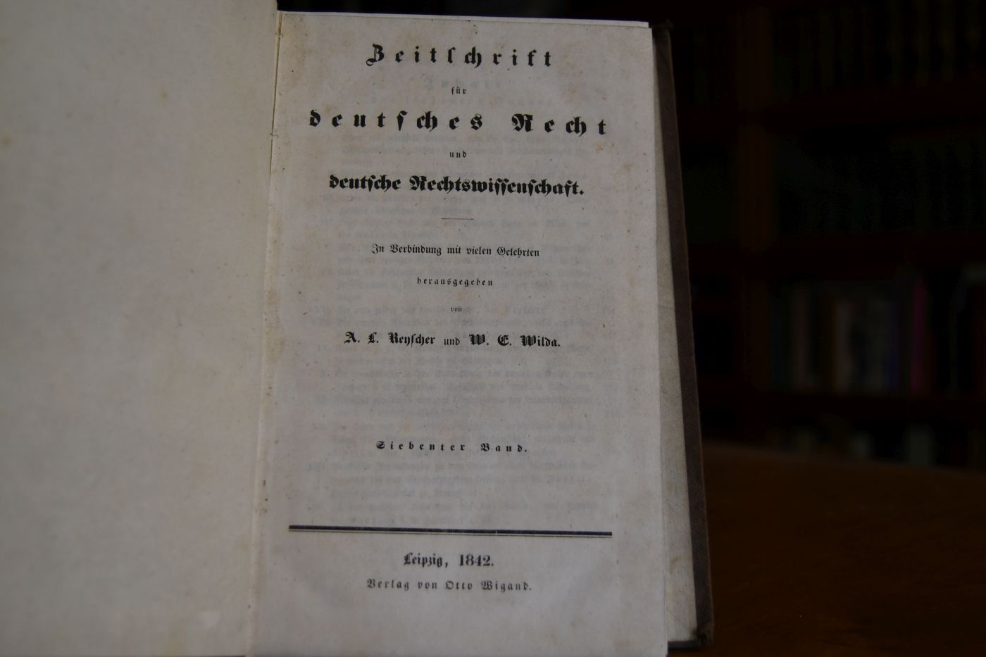 Zeitschrift für deutsches Recht und deutsche Rechtswissenschaft. 7. Band.