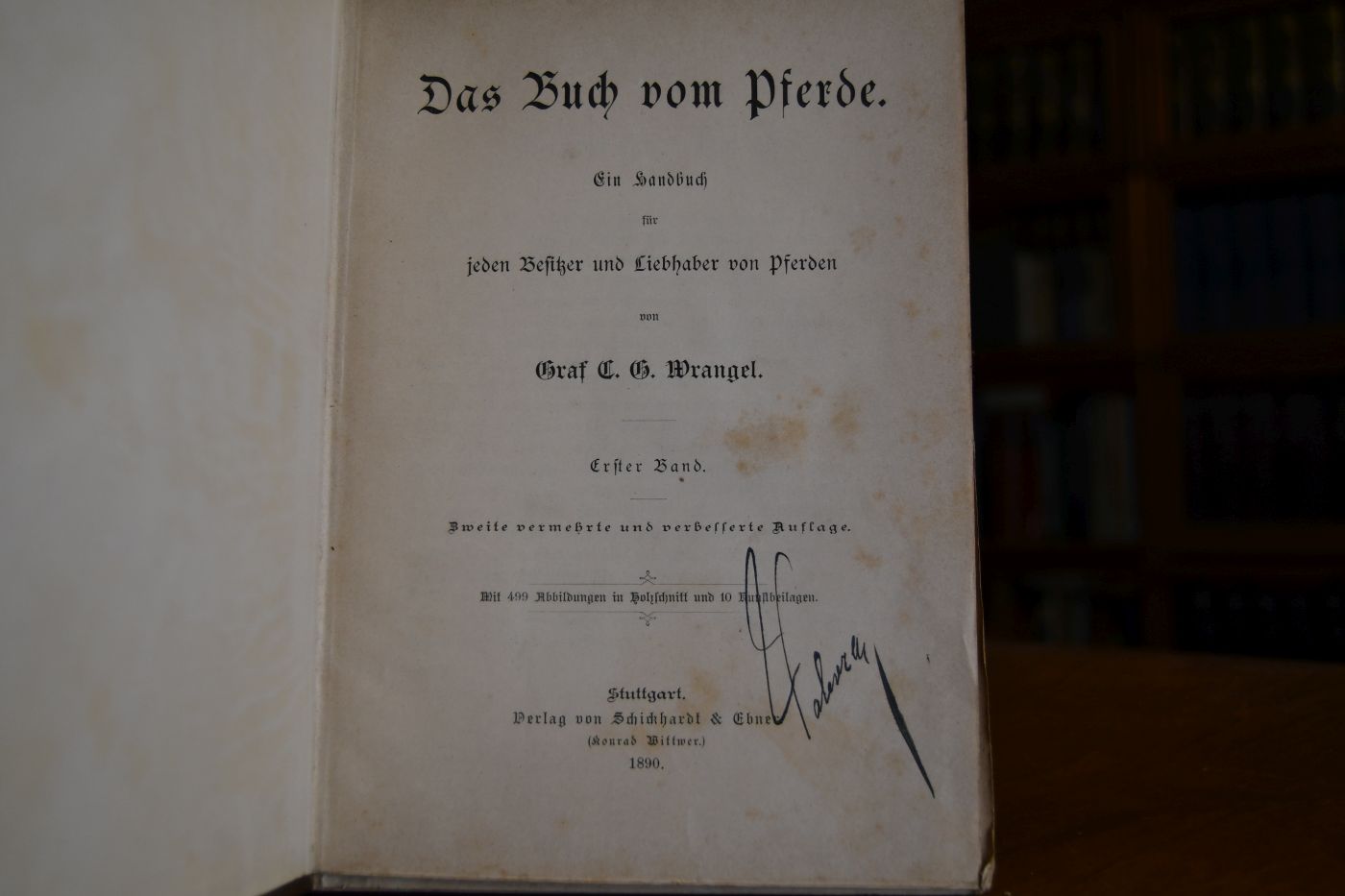 Das Buch vom Pferde. Ein Handbuch für jeden Besitzer und Liebhaber von Pferden. Erster Teil (apart).
