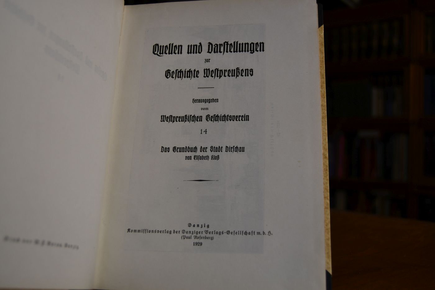 Das Grundbuch von Dirschau.