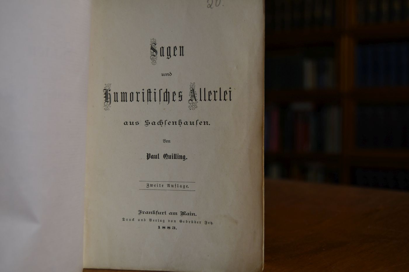 Humoristisches Allerlei aus Sachsenhausen mit einem Anhang Sagen aus Sachsenhausen.
