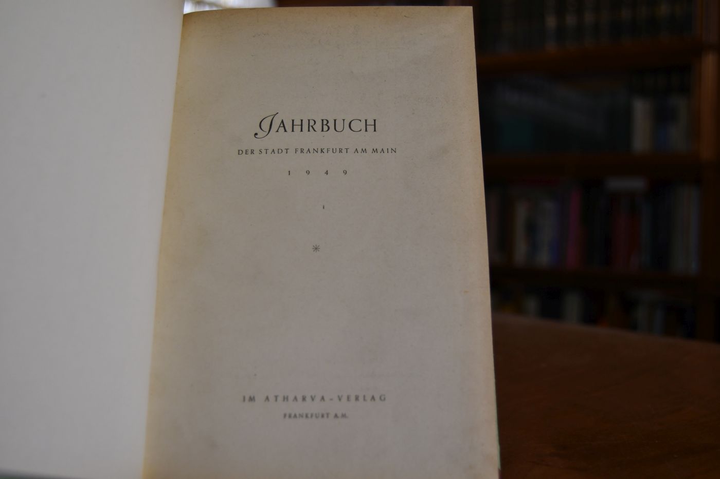 Jahrbuch der Stadt Frankfurt a.M. 1949.