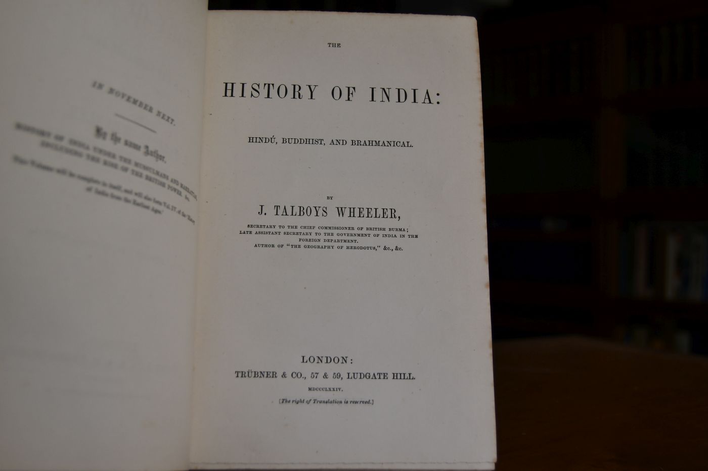 The History of India from the earliest ages. Vol. III (apart) Hindu, Buddhist, Brahmanical Revival.