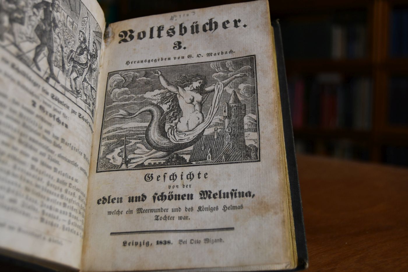 Volksbücher 1. - 4. in einem Band 1. Geschichte von Griseldis und dem Markgrafen Walther. 2 Alte und neue Lieder in Leid und Lust. 3. Geschichte von der edlen und schönen Melusina. 4. Der Schildbürger wunderseltsame, abenteuerliche, unerhörte und bisher unbeschriebene Geschichten und Thaten.
