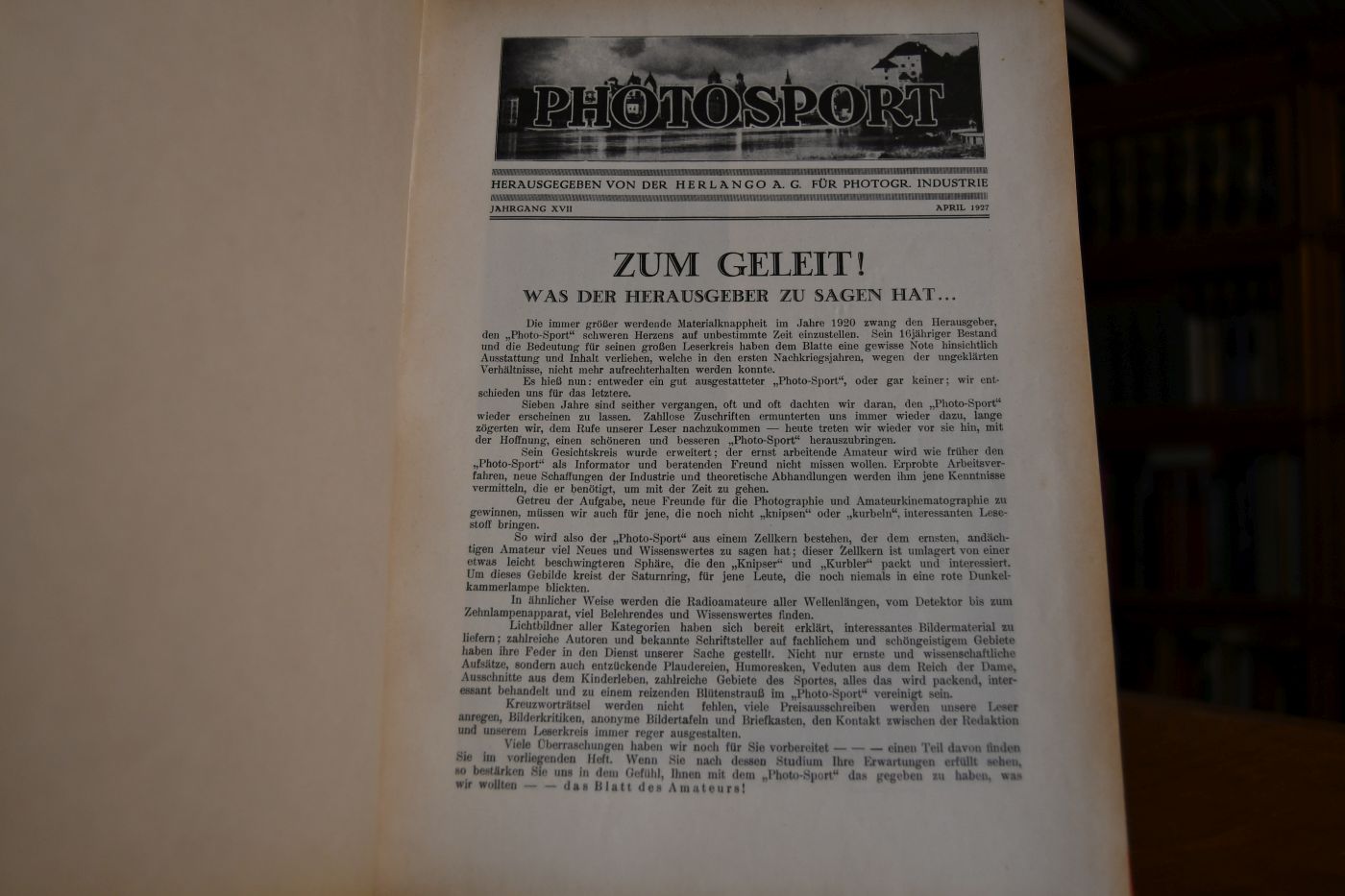 Photosport. Jahrgang XVII (April 1927 - März 1928).