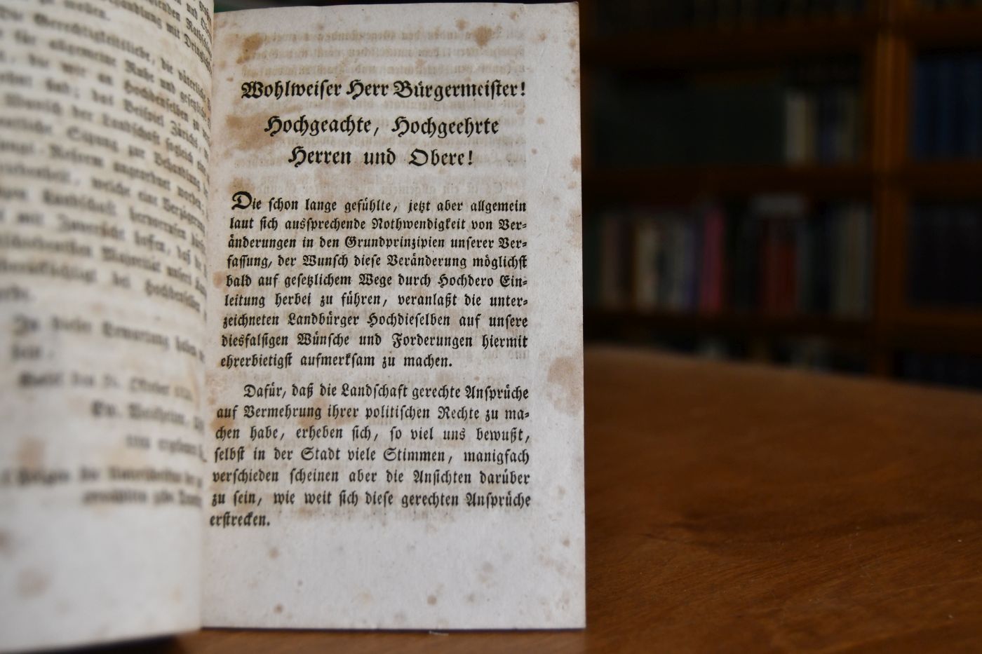 Ehrerbietige Bittschrift an den großen Rath des Kantons Basel, Begleitschreiben an den kleinen Rath und die Gleichheitsurkunde vom 20. Jenner 1798.