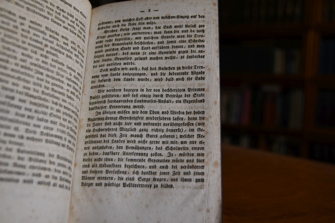 Vortrag über die vorliegende Verfassungs-Aenderung gehalten in der Sitzung des Großen Raths vom 7. Dezember 1830.