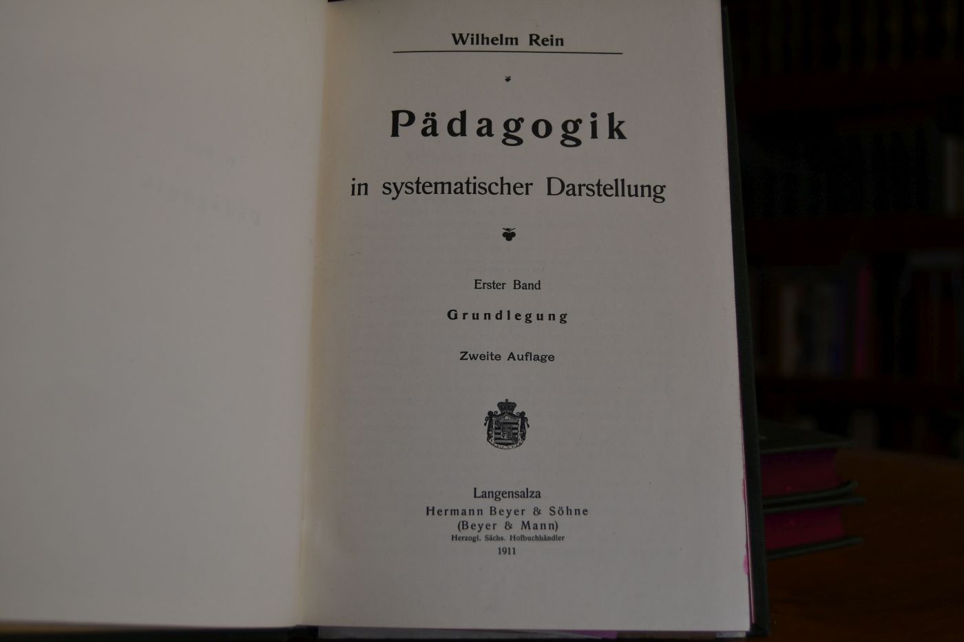 Pädagogik in systematischer Darstellung. 3 Bde.