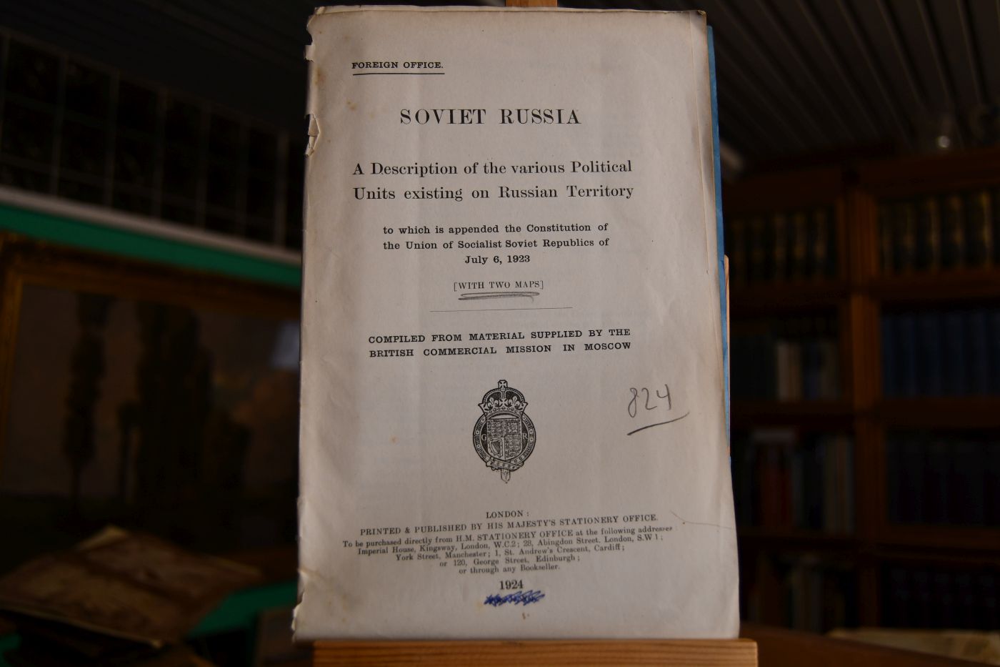 Soviet Russia A Description of the various Political Units existing on Russian Territory to which is appended the Constitution of the Union of Socialist Soviet Republics of July 6, 1923. Compiled from material supplied by the British Commercial Mission in Moscow.
