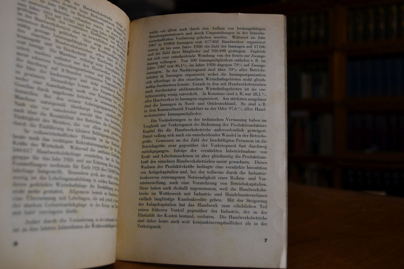 Das Deutsche Handwerk der Gegenwart (Nach den Feststellungen des Enquete-Ausschusses).