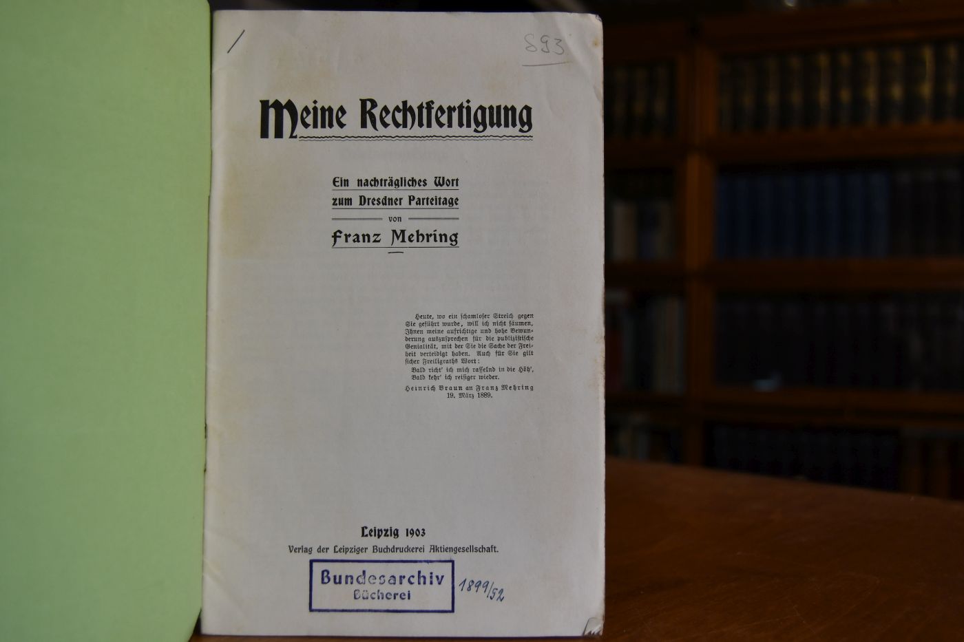 Meine Rechtfertigung. Ein nachträgliches Wort zum Dresdner Parteitage.