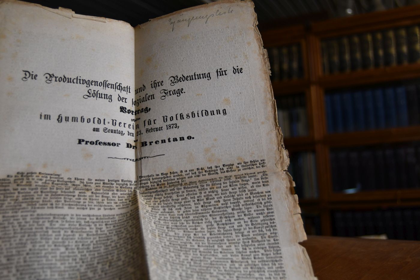 Die Productivgenossenschaft und ihre Bedeutung für die Lösung der sozialen Frage. Vortrag, gehalten im Humboldt-Verein für Volksbildung am Sonntag, den 23. Februar 1873.