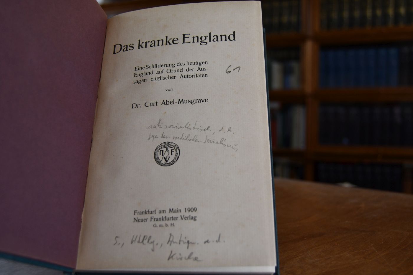 Das kranke England. Eine Schilderung des heutigen England auf Grund der Aussagen englischer Autoritäten.
