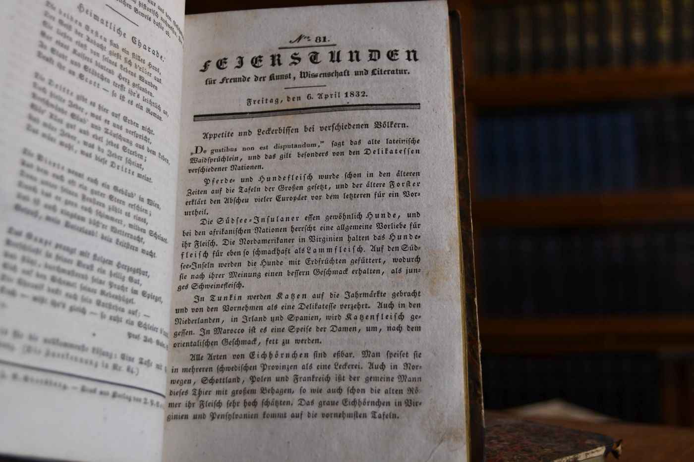 Feierstunden für Freunde der Kunst, Wissenschaft und Literatur. Zeitschrift für die edlere vaterländische Jugend, für ihre Freunde und jeden Gebildeten. Erster bis dritter Band.
