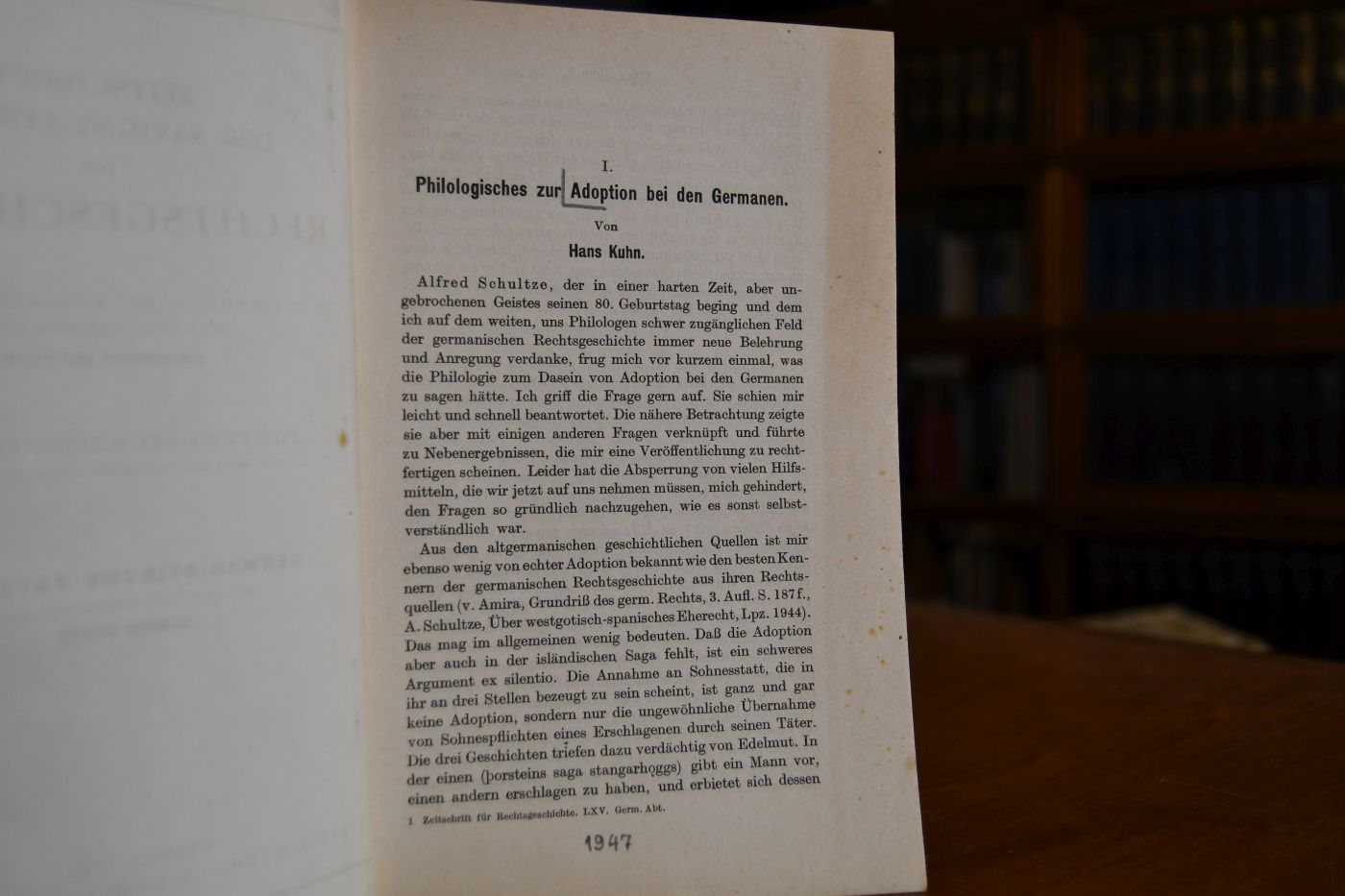 Philologisches zur Adoption bei den Germanen.