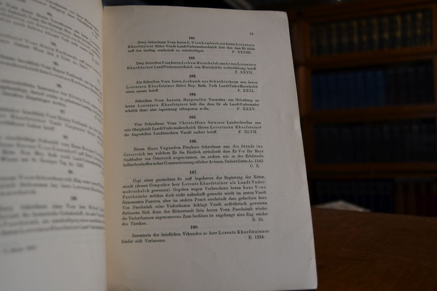 Verzeichnis des Kuefsteinischen Familienarchives in Greillenstein aus dem Jahre 1615.