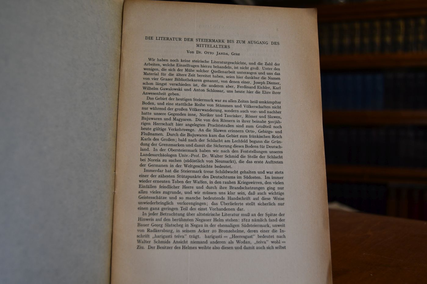 Die Literatur der Steiermark im Mittelalter. - Vortrag, gehalten auf der 35. Tagung das Vereines deutscher Bibliothekare, Graz am 31. Mai 1939.