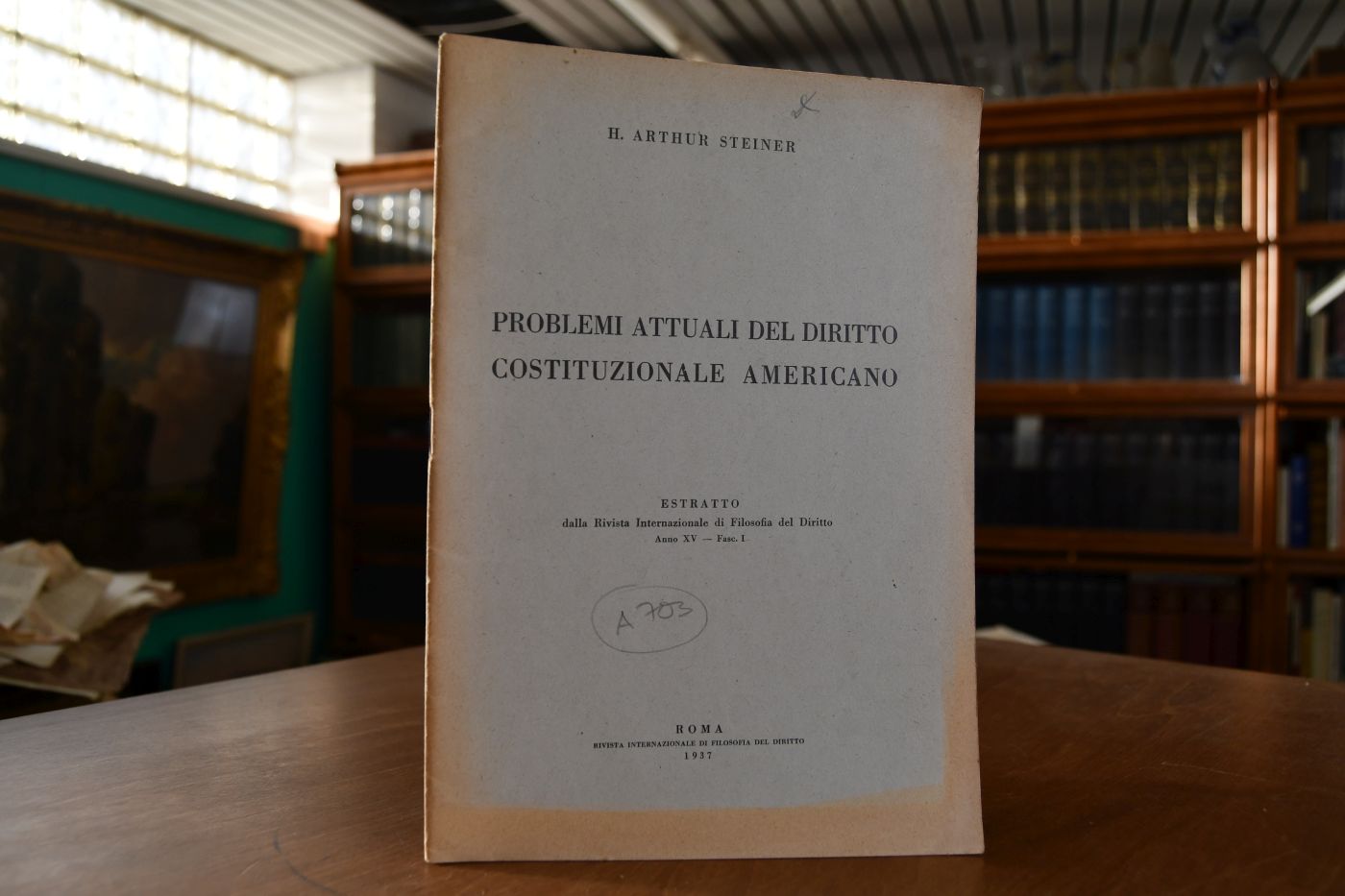 Problemi attuali del diritto contituzionale americano.