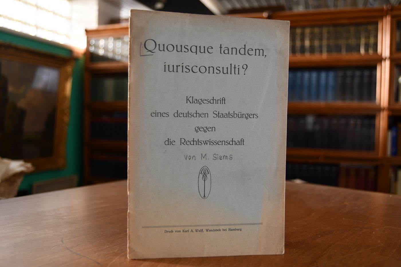 Quousque tandem, iurisconsulti? Klageschrift eines deutschen Staatsbürgers gegen die Rechtswissenschaft.